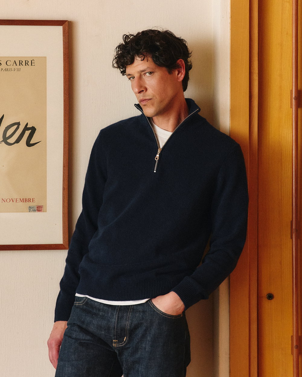 Le pull en cachemire avec fermeture éclair