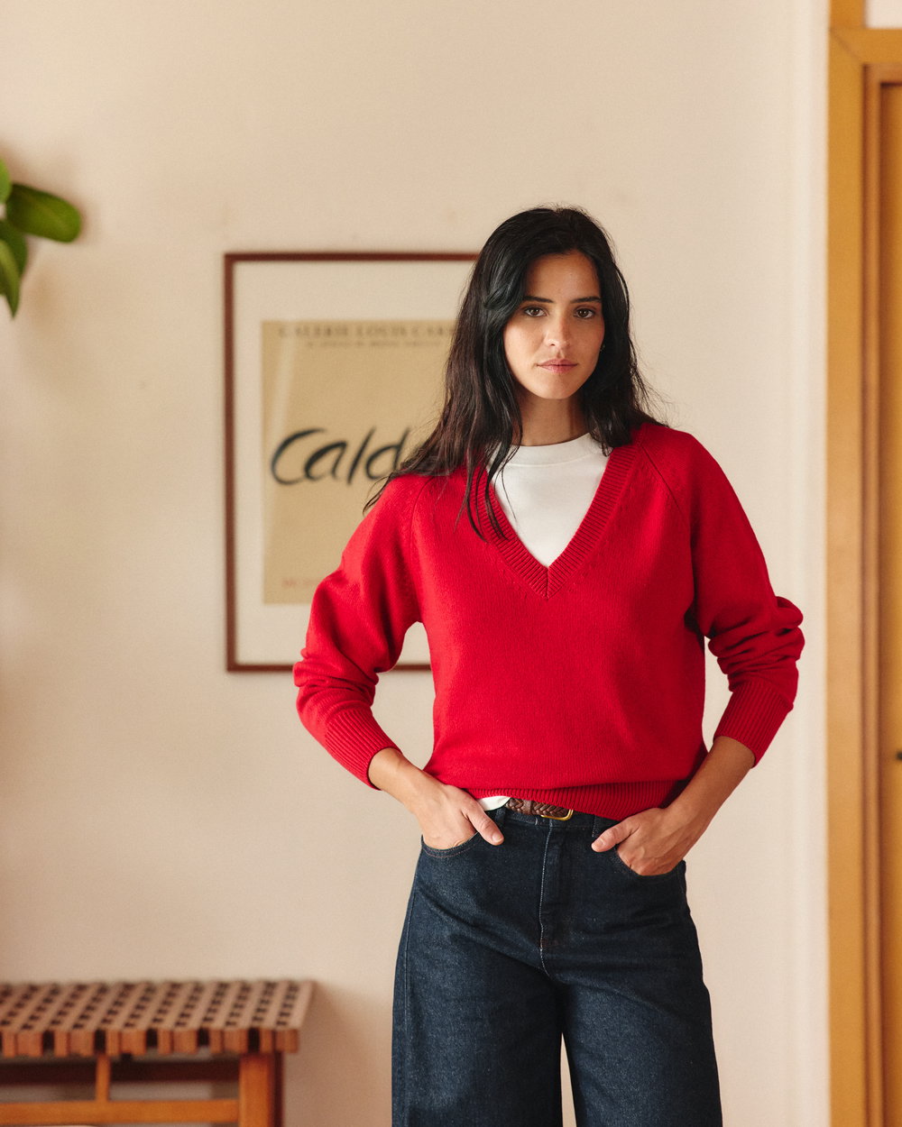 Le pull en cachemire avec col en V